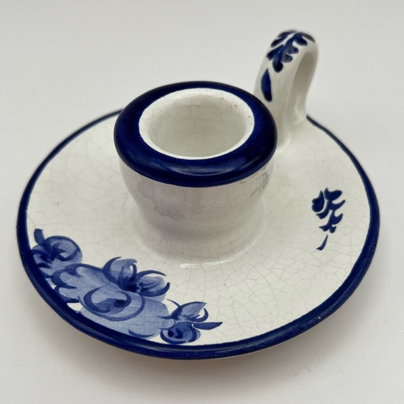 Other - Vintage Hand Painted Portuguese Pottery Candlestick Holder